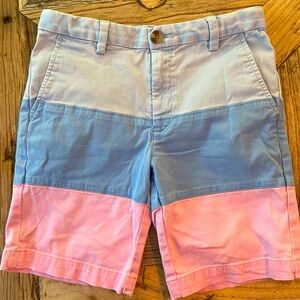 Vineyard Vines boys size 10 color block chino shorts